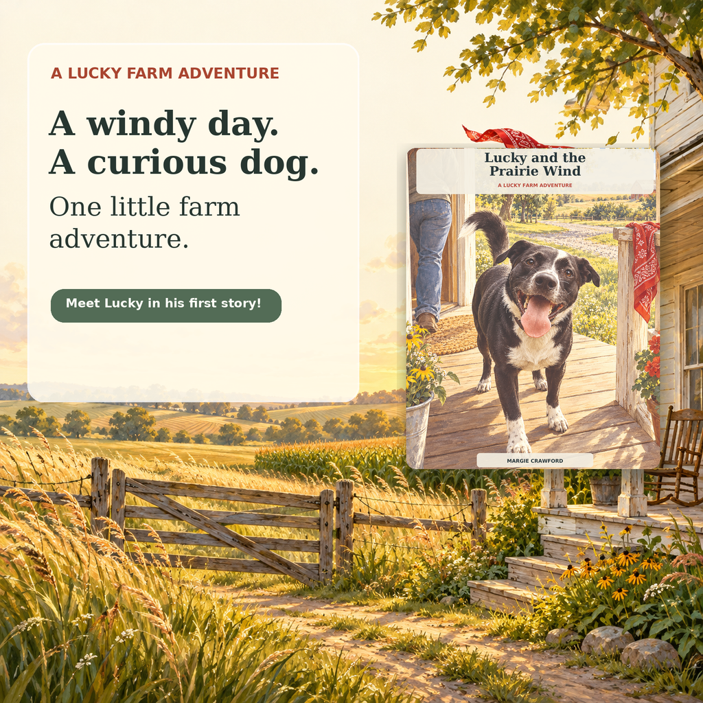 Lucky and the Prairie Wind: A Lucky Farm Adventure — book cover and story hook
