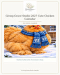 Chicken Calendar cover with official Giving Grace Studio logo and calendar artwork