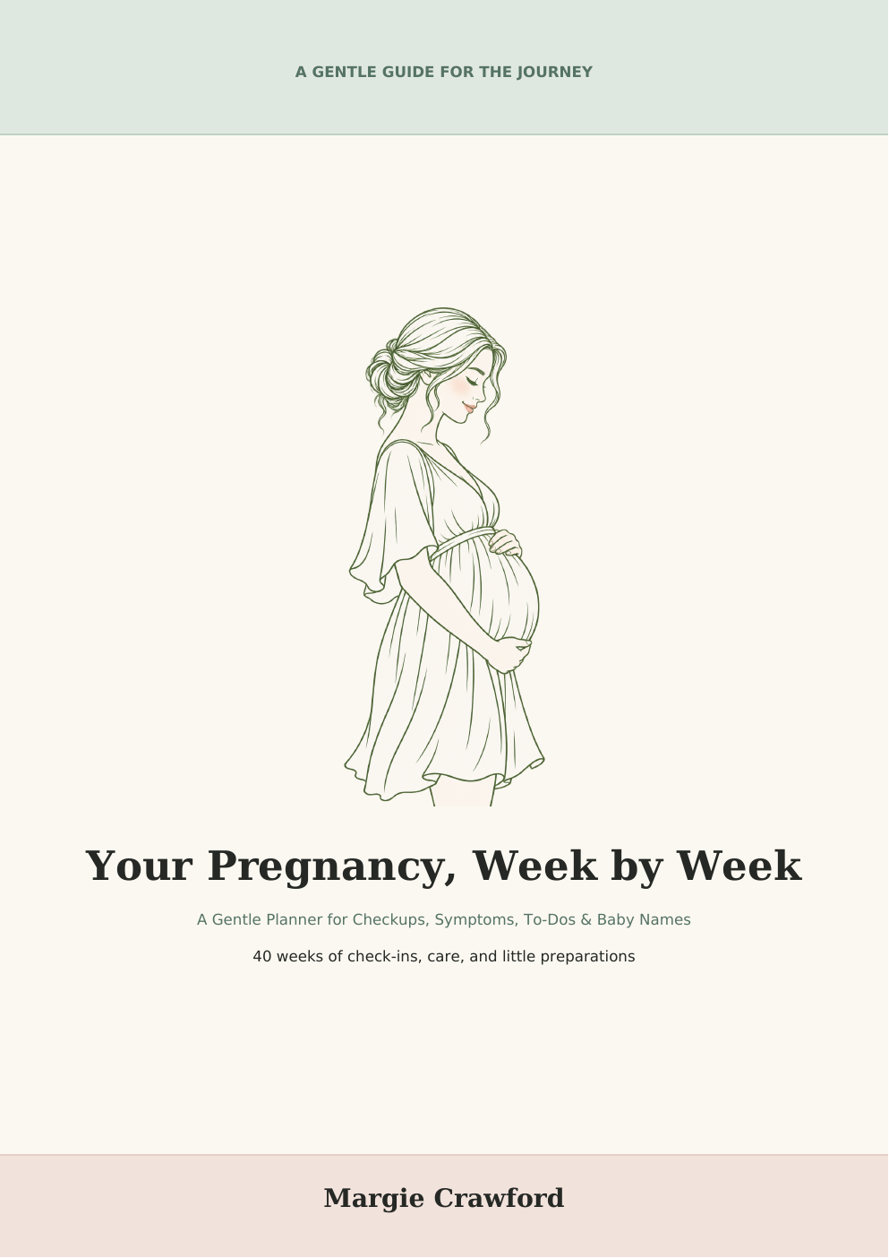 Cover of Your Pregnancy, Week by Week planner with a pregnant woman in side profile